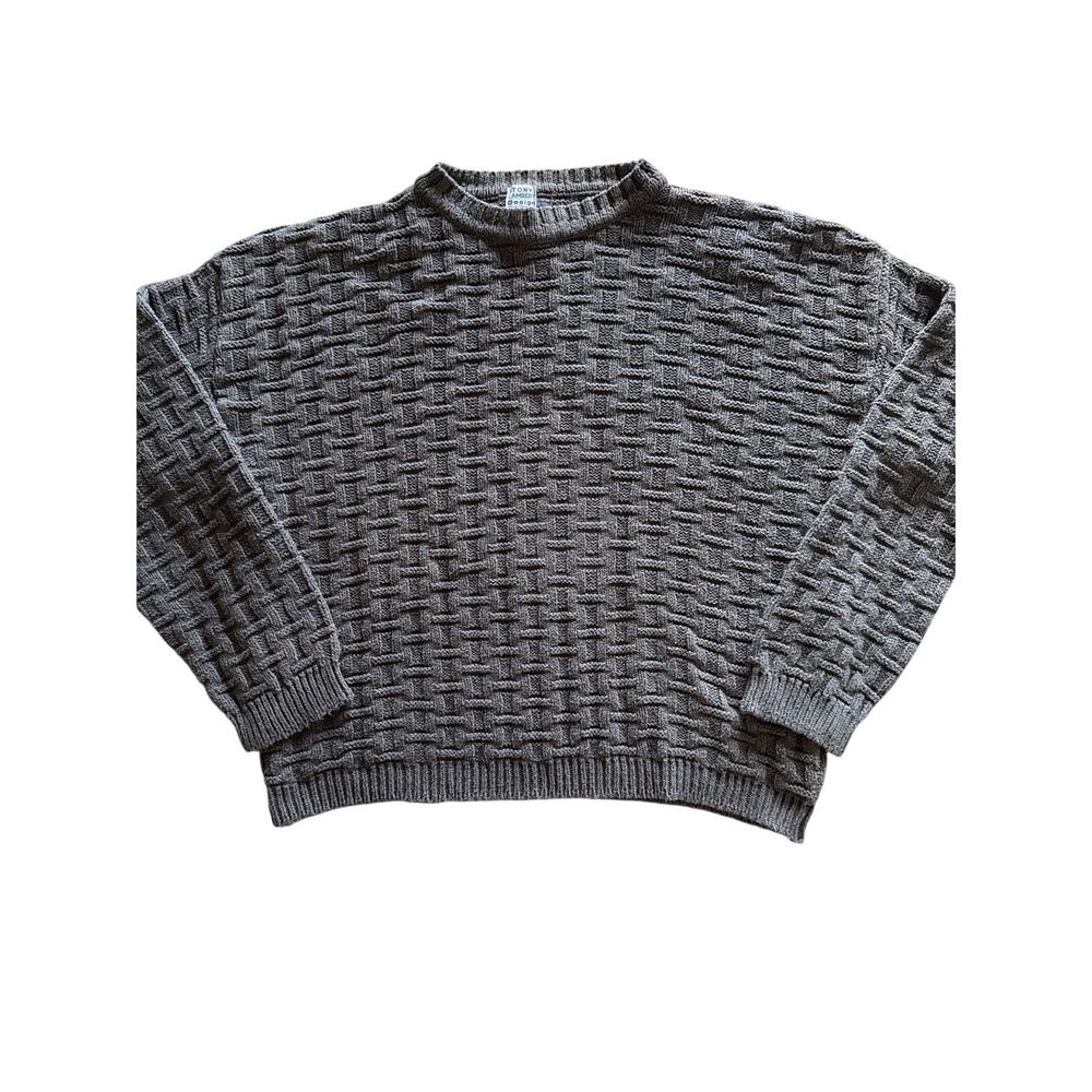 Vintage 80s 90s Tony Lambert Design Group Textured Knit Sweater Mens L USA